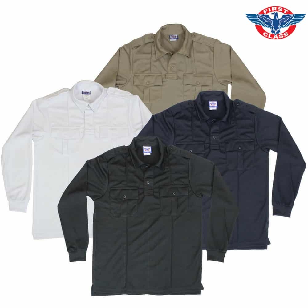 Pro-Dry Long Sleeve Polo Shirt with Two Pockets - Discontinued